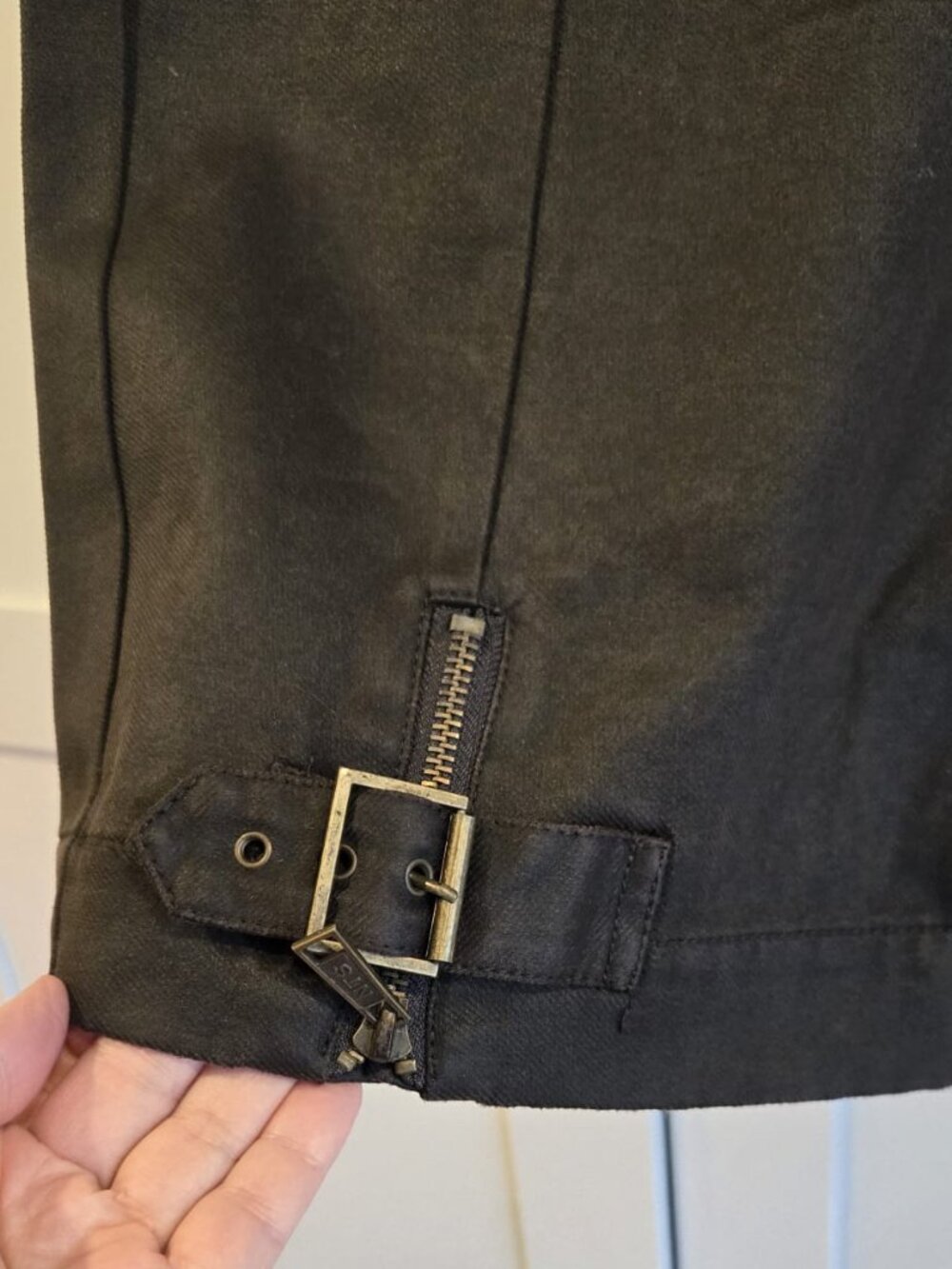 Not the Same Waxed Cotton Utility Skirt Brown EU 46 - Picture 5 of 11
